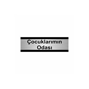 Çocuklarımın Odası 5x20cm Gümüş Renk Metal Yönlendirme Levhası