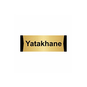 Yatakhane 10x20cm Altın Renk Metal Yönlendirme Levhası
