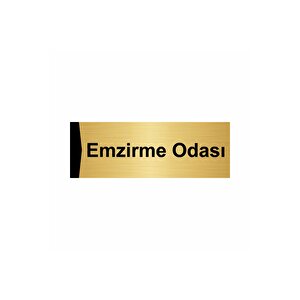 Emzirme Odası 5x20cm Altın Renk Metal Yönlendirme Levhası