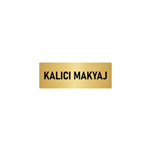 Metal Yönlendirme Levhası, Departman Kapı İsimliği Kalıcı Makyaj 10x20 Cm Altın Renk