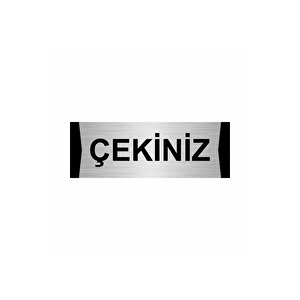 Çeki̇ni̇z 5x20cm Gümüş Renk Metal Yönlendirme Levhası