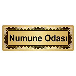Numune Odası 7cmx20cm Metal Yönlendi̇rme Levhasi Altin Renk Metal