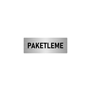 Metal Yönlendirme Levhası, Departman Kapı İsimliği Paketleme 5x20 Cm Gümüş Renk