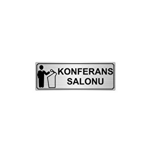 Konferans Salonu Yönlendi̇rme Levhasi 7cmx20cmgümüş Renk Metal