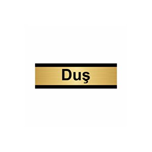 Duş 5x20cm Altın Renk Metal Yönlendirme Levhası
