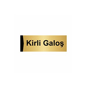 Kirli Galoş  10x20cm Altın Renk Metal Yönlendirme Levhası