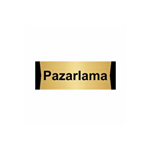 Pazarlama 5x20cm Altın Renk Metal Yönlendirme Levhası