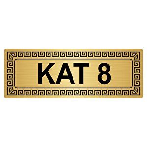 Kat 8 7cmx20cm Metal Yönlendi̇rme Levhasi Altin Renk Metal