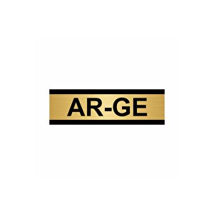 Ar-ge 7x20cm Altın Renk Metal Yönlendirme Levhası