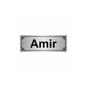 Amir 7x20cm Gümüş Renk Metal Yönlendirme Levhası
