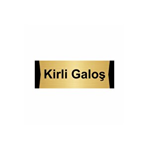 Kirli Galoş  5x20cm Altın Renk Metal Yönlendirme Levhası