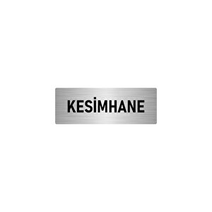 Metal Yönlendirme Levhası, Departman Kapı İsimliği Kesimhane 10x20 Cm Gümüş Renk