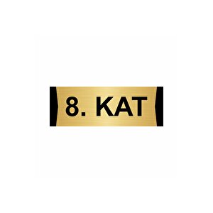 8.kat  5x20cm Altın Renk Metal Yönlendirme Levhası