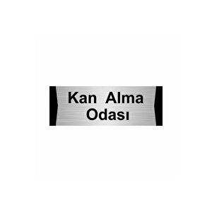 Kan Alma Odası 5x20cm Gümüş Renk Metal Yönlendirme Levhası