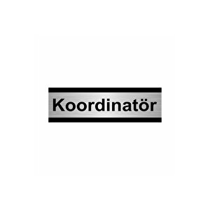 Koordinatör 5x20cm Gümüş Renk Metal Yönlendirme Levhası