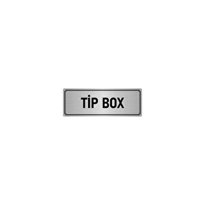 Metal Yönlendirme Levhası, Departman Kapı İsimliği Tip Box 7x20 Cm Gümüş Renk