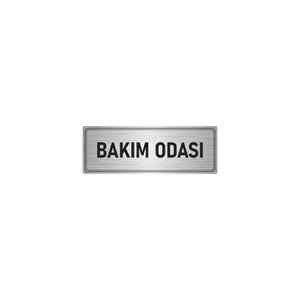 Metal Yönlendirme Levhası, Departman Kapı İsimliği Bakım Odası 7x20 Cm Gümüş Renk
