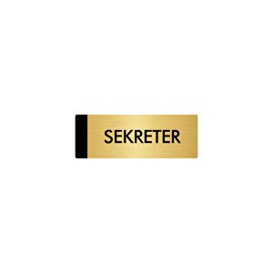 Metal Yönlendirme Levhası, Departman Kapı Isimliği Sekreter 5x20 Cm Altın Renk