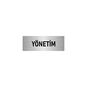 Metal Yönlendirme Levhası, Departman Kapı İsimliği Yönetim 10x20 Cm Gümüş Renk