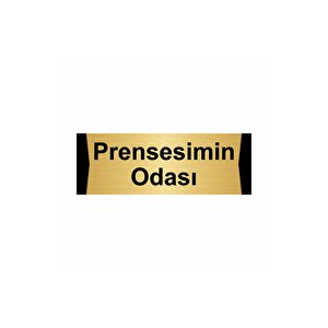 Prensesimin Odası 7x20cm Altın Renk Metal Yönlendirme Levhası