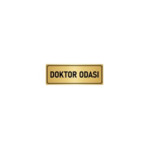 Metal Yönlendirme Levhası, Departman Kapı İsimliği Doktor Odası 7x20 Cm Altın Renk
