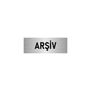 Metal Yönlendirme Levhası, Departman Kapı İsimliği Arşiv 7x20 Cm Gümüş Renk