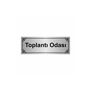 Toplantı Odası 7x20cm Gümüş Renk Metal Yönlendirme Levhası