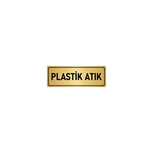 Metal Yönlendirme Levhası, Departman Kapı İsimliği Plastik Atık 10x20 Cm Altın Renk