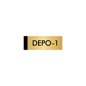 Metal Yönlendirme Levhası, Departman Kapı Isimliği Depo 10x20 Cm Altın Renk