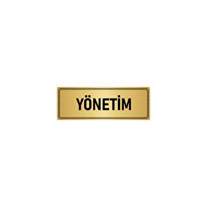 Metal Yönlendirme Levhası, Departman Kapı İsimliği Yönetim 5x20 Cm Altın Renk