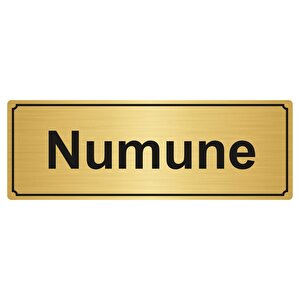 Numune Yönlendi̇rme Levhasi 7cmx20cm Altin Renk Metal