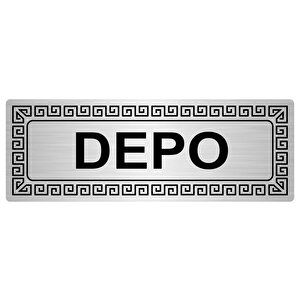 Depo 7cmx20cm Metal Yönlendi̇rme Levhasi Gümüş Renk Metal