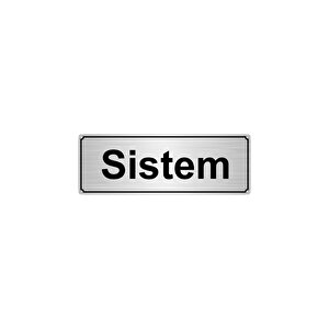 Si̇stem Yönlendi̇rme Levhasi 10cmx20cm Gümüş Renk Metal