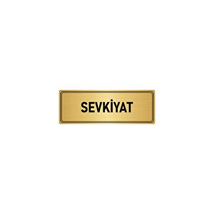 Metal Yönlendirme Levhası, Departman Kapı İsimliği Sevkiyat 5x20 Cm Altın Renk
