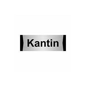 Kantin 5x20cm Gümüş Renk Metal Yönlendirme Levhası