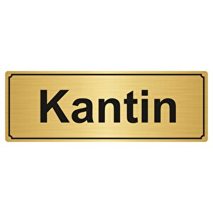 Kanti̇n Yönlendi̇rme Levhasi 10cmx20cm Altin Renk Metal