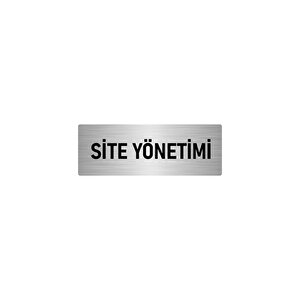 Metal Yönlendirme Levhası, Departman Kapı İsimliği Site Yönetimi 5x20 Cm Gümüş Renk