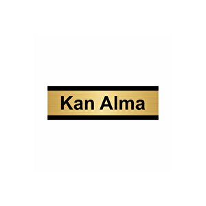 Kan Alma 10x20cm Altın Renk Metal Yönlendirme Levhası