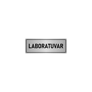 Metal Yönlendirme Levhası, Departman Kapı İsimliği Laboratuvar 5x20 Cm Gümüş Renk