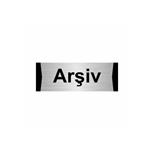 Arşiv 5x20cm Gümüş Renk Metal Yönlendirme Levhası