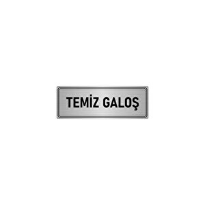 Metal Yönlendirme Levhası, Departman Kapı İsimliği Temiz Galoş 5x20 Cm Gümüş Renk