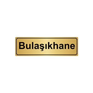 Bulaşikhane Yönlendi̇rme Levhasi 5cmx20cm Altin Renk Metal