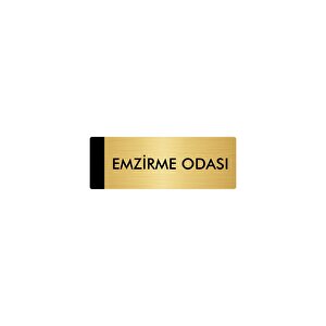 Metal Yönlendirme Levhası, Departman Kapı Isimliği Emzirme Odası 7x20 Cm Altın Renk