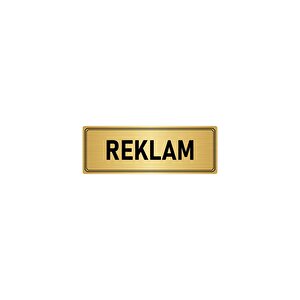 Metal Yönlendirme Levhası, Departman Kapı İsimliği Reklam 5x20 Cm Altın Renk