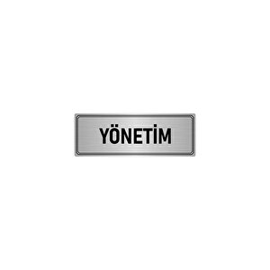 Metal Yönlendirme Levhası, Departman Kapı İsimliği Yönetim 10x20 Cm Gümüş Renk