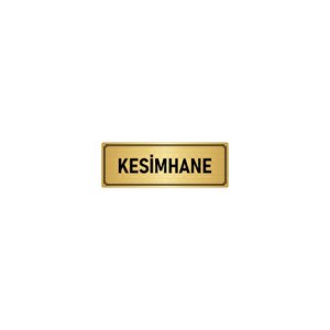 Metal Yönlendirme Levhası, Departman Kapı İsimliği Kesimhane 5x20 Cm Altın Renk