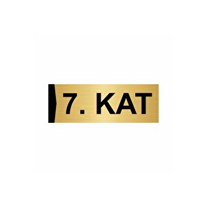 7.kat  5x20cm Altın Renk Metal Yönlendirme Levhası