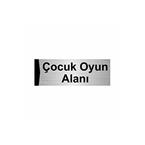 Çocuk Oyun Alanı 7x20cm Gümüş Renk Metal Yönlendirme Levhası