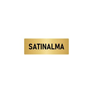 Metal Yönlendirme Levhası, Departman Kapı İsimliği Satınalma 10x20 Cm Altın Renk