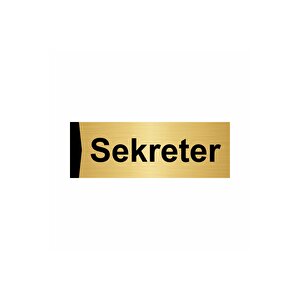 Sekreter 5x20cm Altın Renk Metal Yönlendirme Levhası